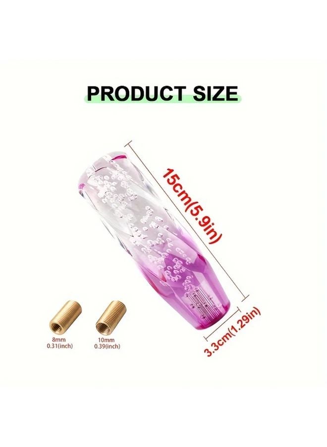 Purple JDM Racing Acrylic Car Shift Knob 5 9 Inch Vibrant Bubble Design Easy Install - Image 2
